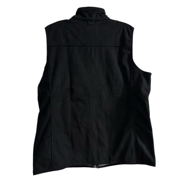 Lands' End Women's Large Black Marinac Fleece Vest Full Zip Sleeveless - Picture 3 of 11